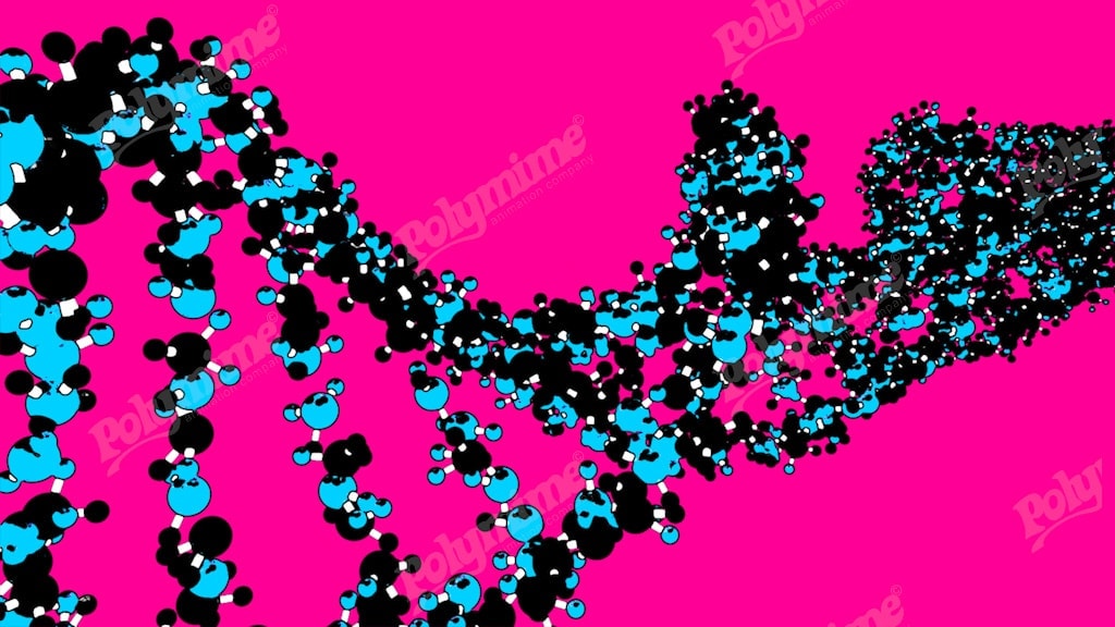 DNA graphic pink video - Polymime Animation Company Ltd